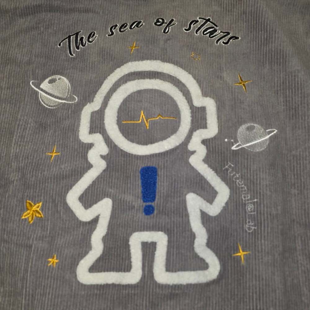 Futemai The Sea Of Stars Galaxy Astronaut Varsity Jacket Size L - Picture 8 of 12